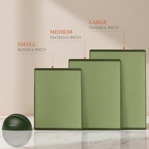 SMIRLY Plastic Cutting Board Set With Holder, Dishwasher Safe Plastic Cutting Boards Set for Kitchen, Cutting Boards for Kitchen - Plastic Chopping Board Set view 4