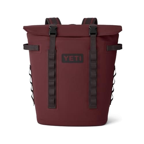 YETI Hopper M20 Backpack Soft Sided Cooler with MagShield Access, Wild Vine Red