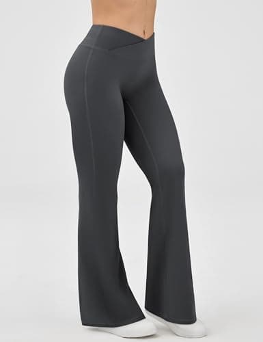 EUYZOU Yoga Pants Women High Waist Casual Soft Crossover Straight Leg Bottoms Leggings view 2