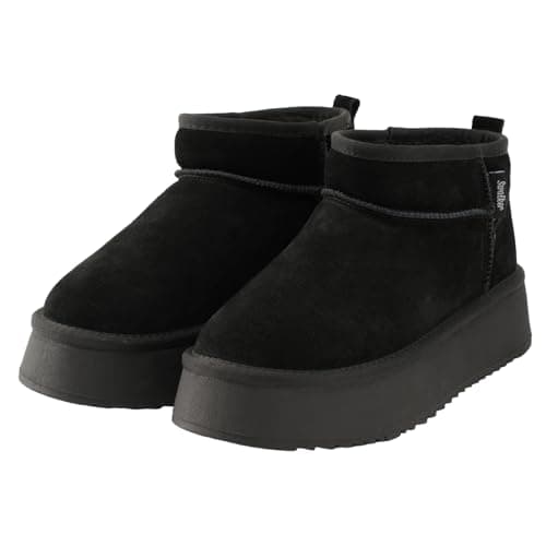 Swalker Snow Boots for Women Suede Faux Fur Lining Anti-Slip Warm Winter Booties Slip Comfort Ankle Boots Fuzzy Low Boots view 5