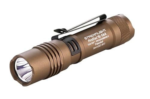 Streamlight 88073 ProTac 1L-1AA 350-Lumen Multi-Fuel Every Day Carry LED Flashlight with Non-Rechargeable Batteries, Coyote