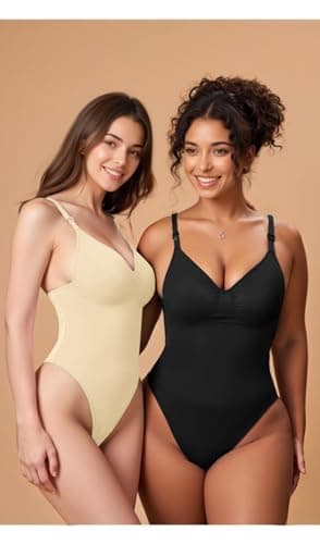 JEKAOYI Women's Shapewear Bodysuit, Mid Thigh Tummy Control Butt Lifter Shaper with Adjustable Straps view 3