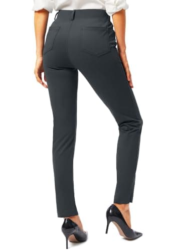 Rammus Womens Yoga Dress Pants with Pockets Stretch Pull On Work Leggings view 4