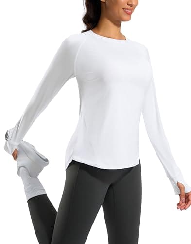 G Gradual Long Sleeve Workout Tops for Women Quick Dry Lightweight Running Athletic Shirts with Zip Pocket Moisture Wicking view 2