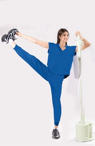 Bovchies Scrubs for Women Set - Sleeveless Stand Collar Scrub Top & Drawstring Jogger Pants, Scrub Set for Nurse Workwear view 6