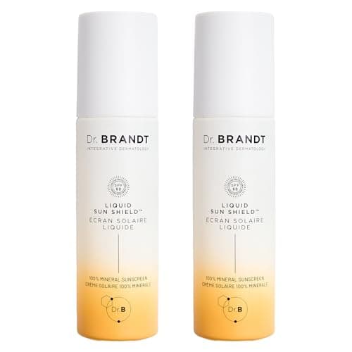 Dr. Brandt Bright This Way Liquid Sun Shield - 100% Mineral SPF 50 Sunscreen - Lightweight Lotion with Invisible Finish - 1.7 fl oz, Pack of 2