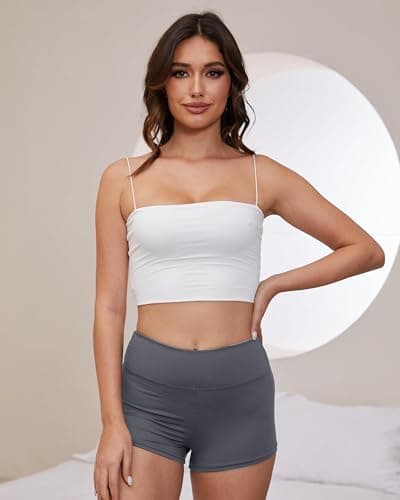 NexiEpoch 2 Pack Biker Shorts for Women - 3"/5"/8" Booty Volleyball High Waisted Black Spandex Shorts for Yoga Dance Workout view 2