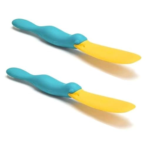 2 PCS Silicone Jar Scraper with Long Handle Jelly Jam Spreader Cheese Knife, Splatypus Jar Spreader for Peanut Butter Knife for Cream Bread Sandwich Kitchen Must Have spreader knife — image 1