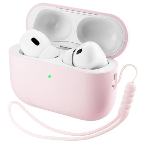 ORNARTO Compatible with AirPods Pro 3 Case 2025, Full Protective Hybrid Silicone for AirPods Pro 3rd Generation Case, Front LED Visible Skin Cover-Chalk Pink — image 1