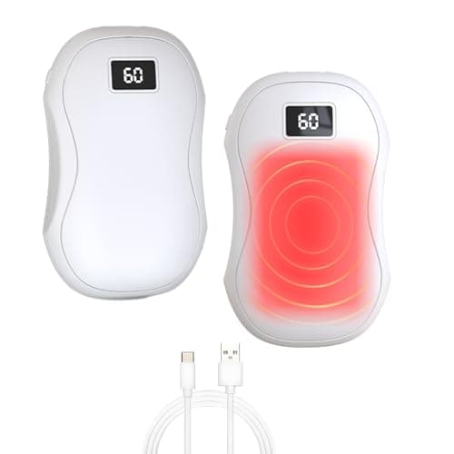 2 Pack Rechargeable Hand Warmers Carbon Crystal 3s Fast Heating Hand Warmer with 3 Level Temperature Adjustment, Type-C Quick Charge, Outdoor Adventures, Daily Commutes, and Winter Chills White — image 1