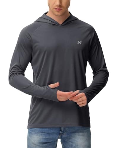 isnowood Sun Shirt UPF 50+ Men's Fishing Shirt Long Sleeve UV Protection Hoodie Rash Guard for Swimming Running Hiking Light — image 1