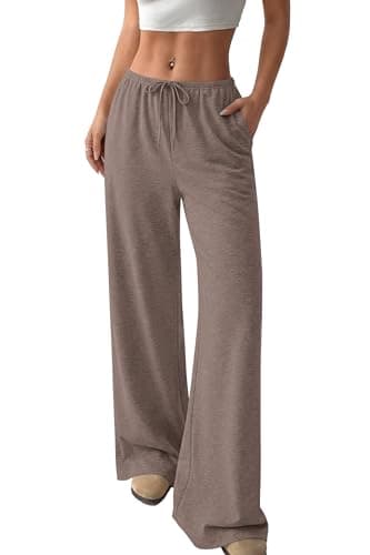 Okiwam Womens Summer Pants Wide Leg Sweatpants Lightweight Pajama Pants Casual Lounge Travel Joggers 2026 Summer Clothes view 5