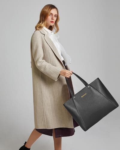 Blofinche Genuine Leather Tote Bag for Women,15.6 Inch Laptop Bag, Large Work Purse for Office Travel Commuter view 3