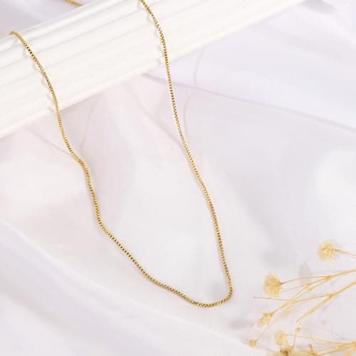 JNZSSWHJJH Gold Chain Necklace for Women - 18K Gold Plated Gold Chain Necklace Layered Herringbone Rope Snake Paperclip Chain Necklaces Dainty Gold Chain Necklace for Women Gold Jewelry Gifts view 6