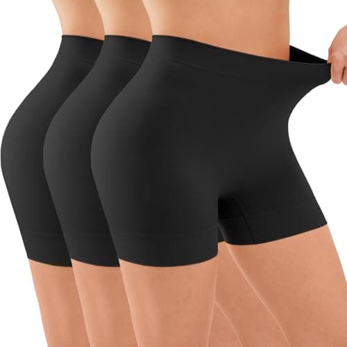 YADIFEN 3 Pack Slip Shorts for Women Under Dress, Anti Chafing Underwear Seamless Shaping Boyshort Panties Comfy Shorts — image 1