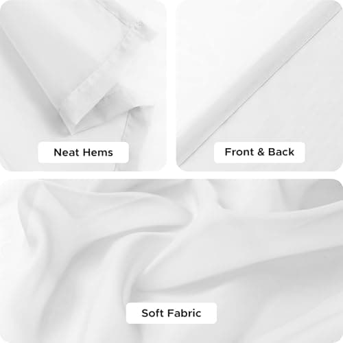 HolidayIdeas All Weather White Outdoor Sheer Curtains for Patio Waterproof 6 Pcs Rod Pocket Indoor Sheer Voile Curtains for Porch, Balcony, Gazebo, Pergolas, 54x84 Inch view 5