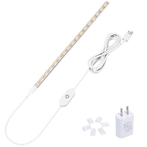 UPWATT Sewing Machine LED Light Strip with Touch Dimmer, USB Powered 6500K Cold White Adhesive Sewing Light — image 1