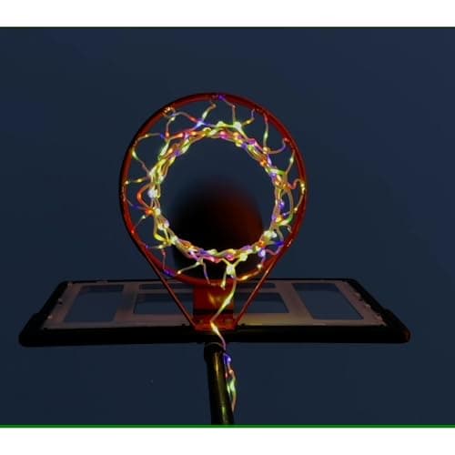 Glow in The Dark Basketball Net, Solar-Powered LED Lighted Nylon Basketball Hoop Net with Remote Control, Waterproof, Multi-Mode Lighting for Nighttime Outdoor Basketball, Kids & Adults view 6