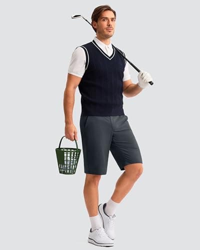 Men's Golf Shorts 7"/ 9"/ 11" Inseam with 5 Pockets Lightweight Stretch Quick Dry Casual Dress Hybrid Short for Men view 5