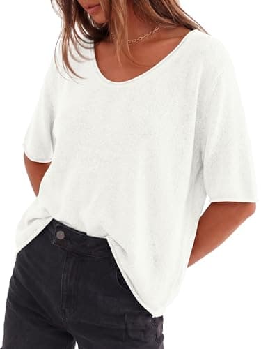 BTFBM Summer Sweaters for Women Lightweight 2026 Summer Oversized Short Sleeve Knitted Pullover Casual Loose Spring Tops view 5