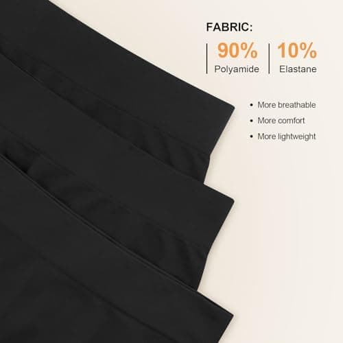 FRESBEIT 3 Pack Slip Shorts for Women Under Dress Comfortable Smooth Boyshorts Panties Biker Shorts view 4