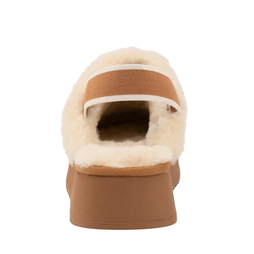 Swalker Winter Slippers for Women – Warm Faux Fur Lined Snow Slippers with Non-Slip Sole, Indoor & Outdoor Platform House Slippers view 7