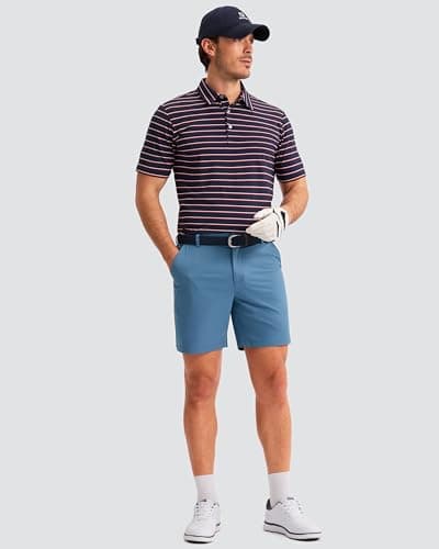 Men's Golf Shorts 7"/ 9"/ 11" Inseam with 5 Pockets Lightweight Stretch Quick Dry Casual Dress Hybrid Short for Men view 6