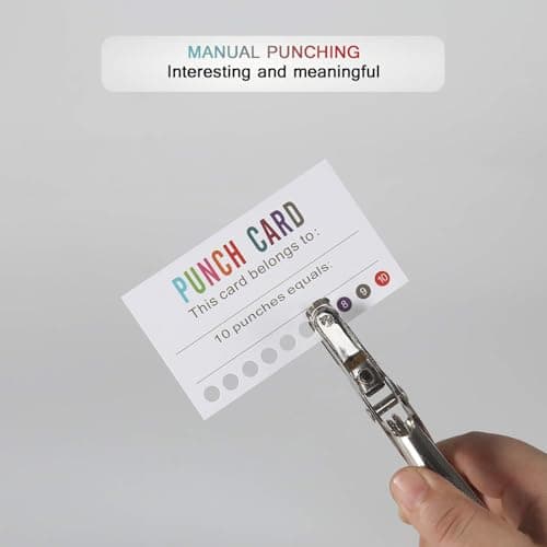 ONEDONE Punch Cards (Pack of 200) Reward Punch Cards for Classroom Behavior Incentive Awards for Kids Students Teachers Home Classroom School Business Loyalty Gift Card - 3.5" x 2" view 6