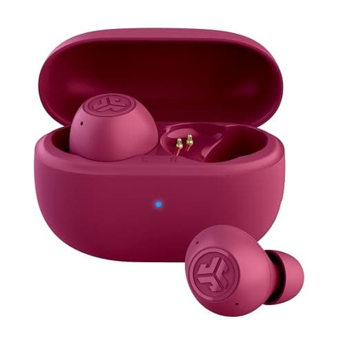 JLab Go Pop ANC True Wireless Earbuds & Charging Case, Fuchsia, Active Noise Cancelling, 10mm Drivers, Dual Connect, Customize Your Sound with App, Be Aware Mode, Compact Fit, MEMS Microphone view 1