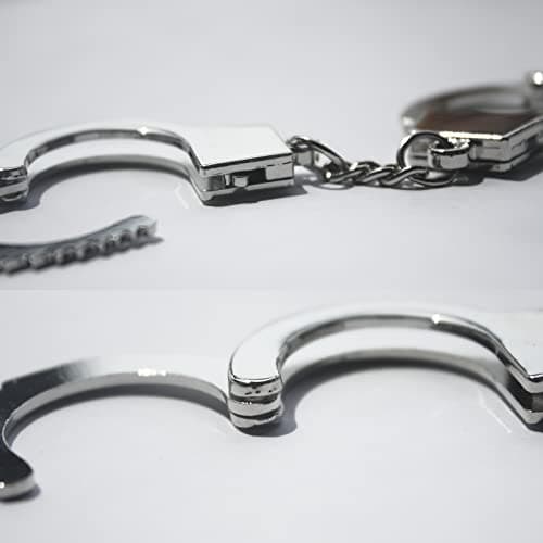 AYWVRBST Cat Toy Handcuffs, Funny Cat Handcuffs, Photography Props,Key Buckle,Stainless Steel Pet Toy Handcuffs, Mini Pet Handcuff, Suitable for Most Pets view 6