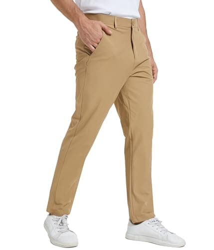 NATUVENIX Golf Pants Men Stretch Work Dress Pants Lightweight 30" Slim Fit Business Casual Pants for Men with Pockets — image 1