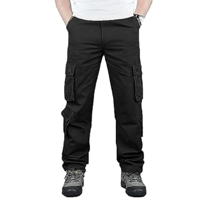 BAYAMO Mens Cargo Pants Camo Military Fatigue Pant Camouflage Hunting Combat Work Casual Pants Multi Pocket