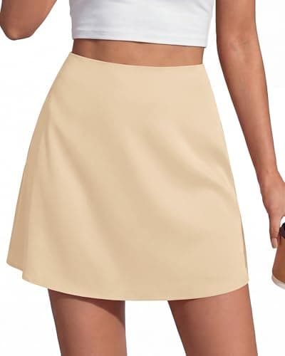 BTFBM Women Mini Skirts 2026 Spring Trendy Silk Satin Short Skirt High Waisted A-Line Club Party Going Out Summer Skirts view 2
