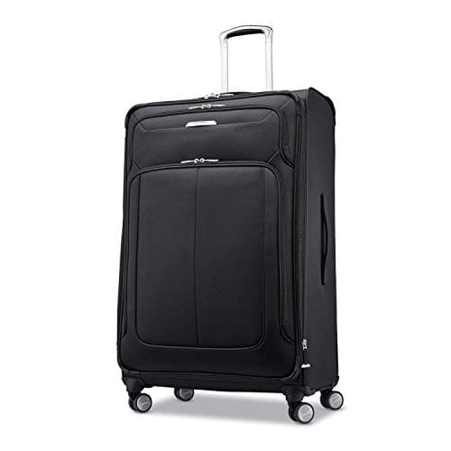 Samsonite Solyte DLX Softside Expandable Luggage with Spinner Wheels, Midnight Black, Checked-Large 29-Inch