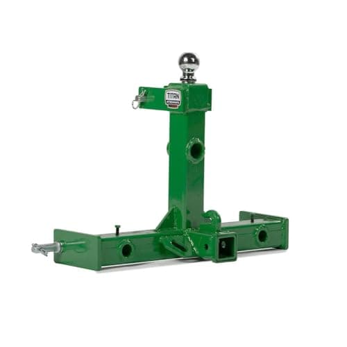 Titan Attachments 3 Point Gooseneck Tractor Trailer Hitch (Green, Frame Only) view 1
