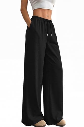 Okiwam Womens Summer Pants Wide Leg Sweatpants Lightweight Pajama Pants Casual Lounge Travel Joggers 2026 Summer Clothes view 5