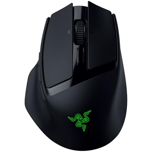 Razer Basilisk Mobile Portable Ergonomic Wireless Gaming Mouse: 10 Programmable Controls HyperScroll - Optical Switches Gen-3 - Long Battery Life - AI Prompt - 2.4 GHz, Bluetooth, USB C
