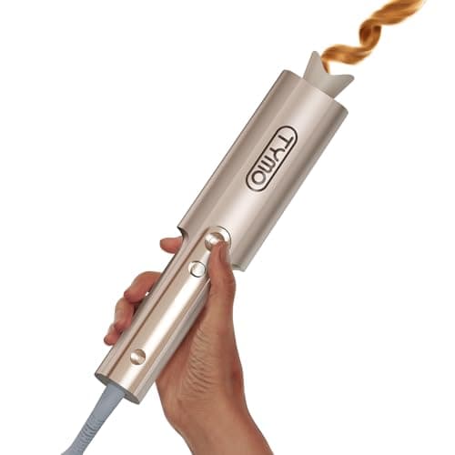TYMO CurlPro Plus Automatic Rotating Curling Iron - Upgraded Long Barrel Curling Wand for Long Hair, Ceramic Hair Curler for Women, Anti-Scald, Tangle-Free, 600M Ionic, Dual Voltage, Gold, 1 Inch — image 1