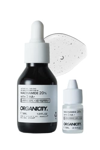 Organicity Niacinamide 20% + Hyaluronic Acid 1% Concentrated Serum, 1.01 + 0.16 Fl Oz, Pore Minimizer & Moisturizer Vitamin B3 for Even Skin Tone & Fine Lines — image 1