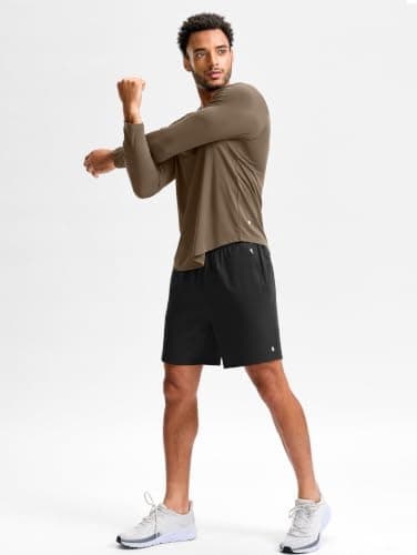Soothfeel Men's Workout Shirts Long Sleeve Athletic Running Tops Quick Dry view 6