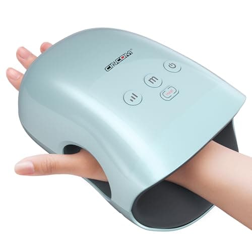 CINCOM Cordless Hand Massager with Heat and Compression, Blue — image 1