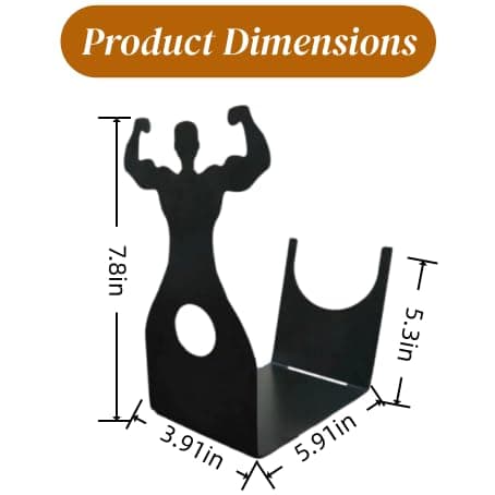 Vyrecronix Handsome Men's Wine Bottle Holder, Single Bottle Tabletop Display Rack, Stylish Black Metal Wine Bottle Storage Rack, Suitable for Home Bars and Kitchens, and Also Makes a Great Gift. view 3