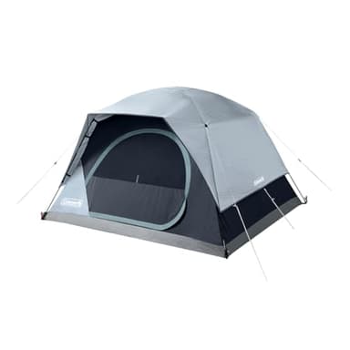 Coleman Skydome Tent with LED Lights & 5-Minute Setup, Weatherproof 4-Person Tent with Overhead Lighting, Made of PFAS-Free Materials