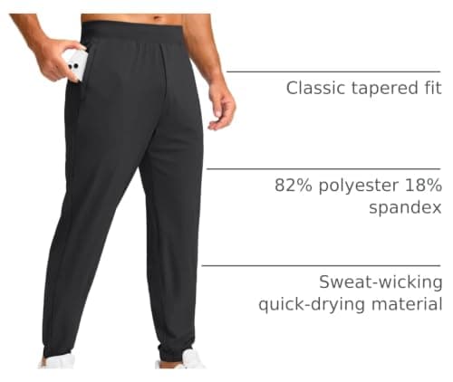 Soothfeel Men's Joggers with Zipper Pockets Golf Joggers view 4