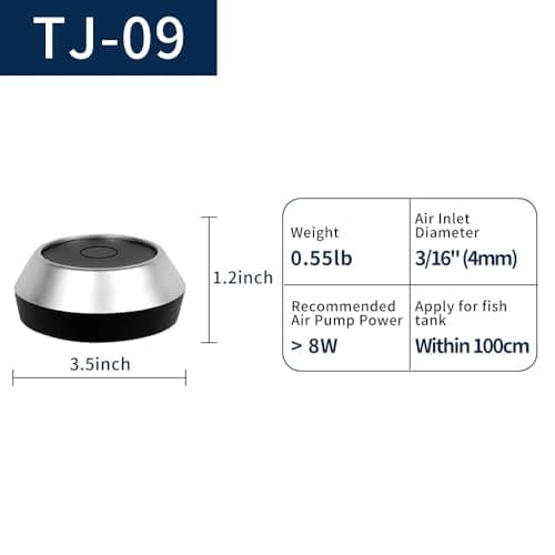 3.5 Inch Aquarium Air Stone Disc Bubble Diffuser Release Tool with 6Ft Air Tube, 2 Pieces Air Stones Oxygen Diffuser for Fish Tank, Ponds & Circulation System, Check Valve Hydroponic Aeration Bubbler view 7