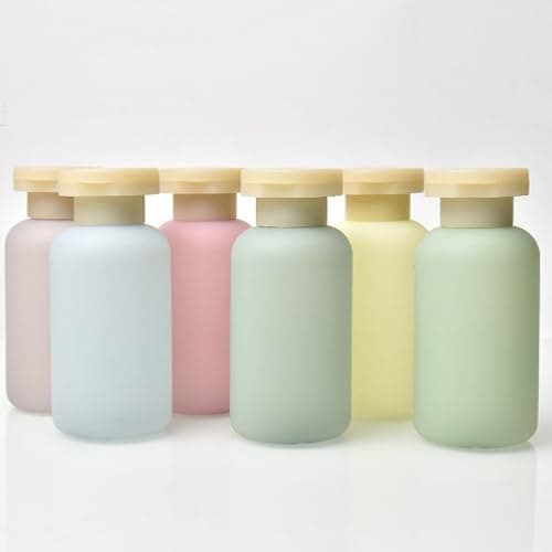 3.4oz Travel Shampoo Bottle with Flip Cap, Leak Proof Plastic Squeeze Bottles, Reusable Empty Travel Shampoo and Conditioner Bottles for Creams, Lotion, Foundation, Conditioner (Forest Series, 4Pcs) view 6