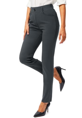 Rammus Womens Yoga Dress Pants with Pockets Stretch Pull On Work Leggings — image 1