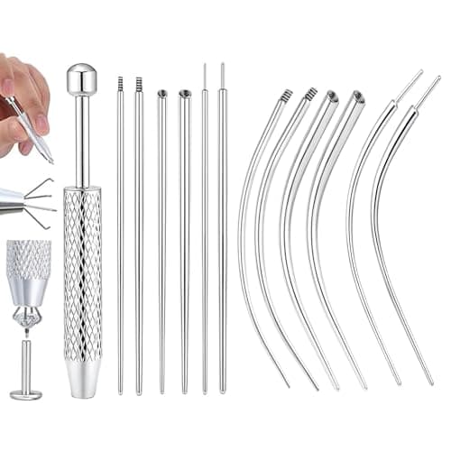 Piercing Ball Grabber Tool for Changing Jewelry,14G 16G 18G 20G Stainless Steel Piercing Tapers with Threaded & Threadless Insertion Pins for Ear/Nose/Cartilage/Dermal/Septum, Eyebrow/Tongue — image 1
