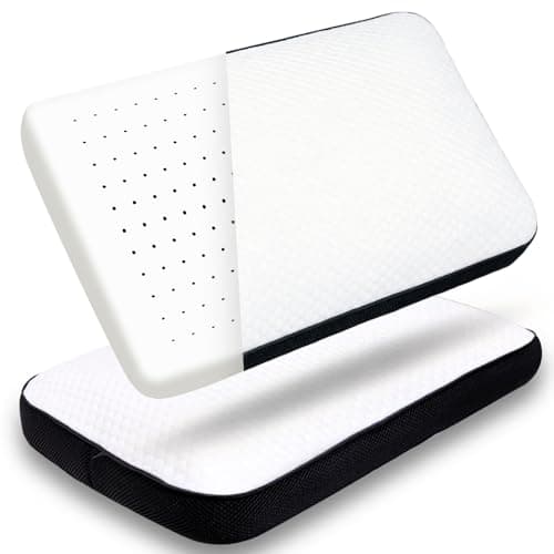 Trrisaun Memory Foam Pillows Standard Size Set of 2, Cooling Pillow for Sleeping with Breathable Mesh and Washable Cover, Bed Pillows for Back, Side & Stomach Sleepers view 1