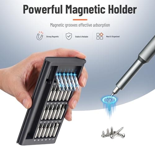 KATERK 25-in-1 Small Screwdriver Set - Precision Mini Eyeglass Repair Tool Kit with Magnetic for Glasses, Laptop, iPhone, Macbook, Computer, Watch, Xbox, Switch, Electronic, Father Day Gifts for Men view 6